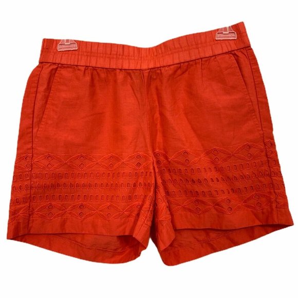 J.CREW Pants - J Crew Size XXS Red Cotton Eyelet Shorts